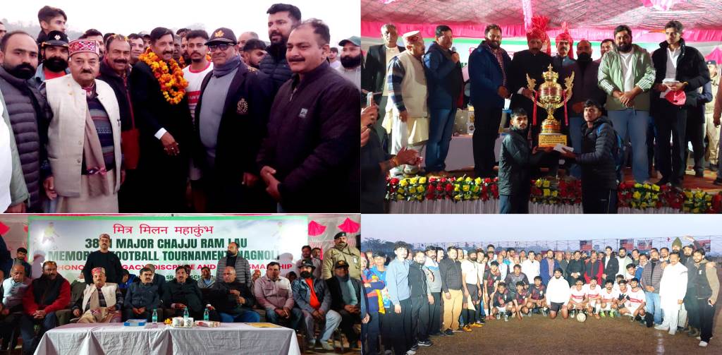 38th Major Chhajju Ram Law Memorial Football Tournament Concludes Grandly in Nagnoli Deputy Chief Minister Mukesh Agnihotri Attends as Chief Guest